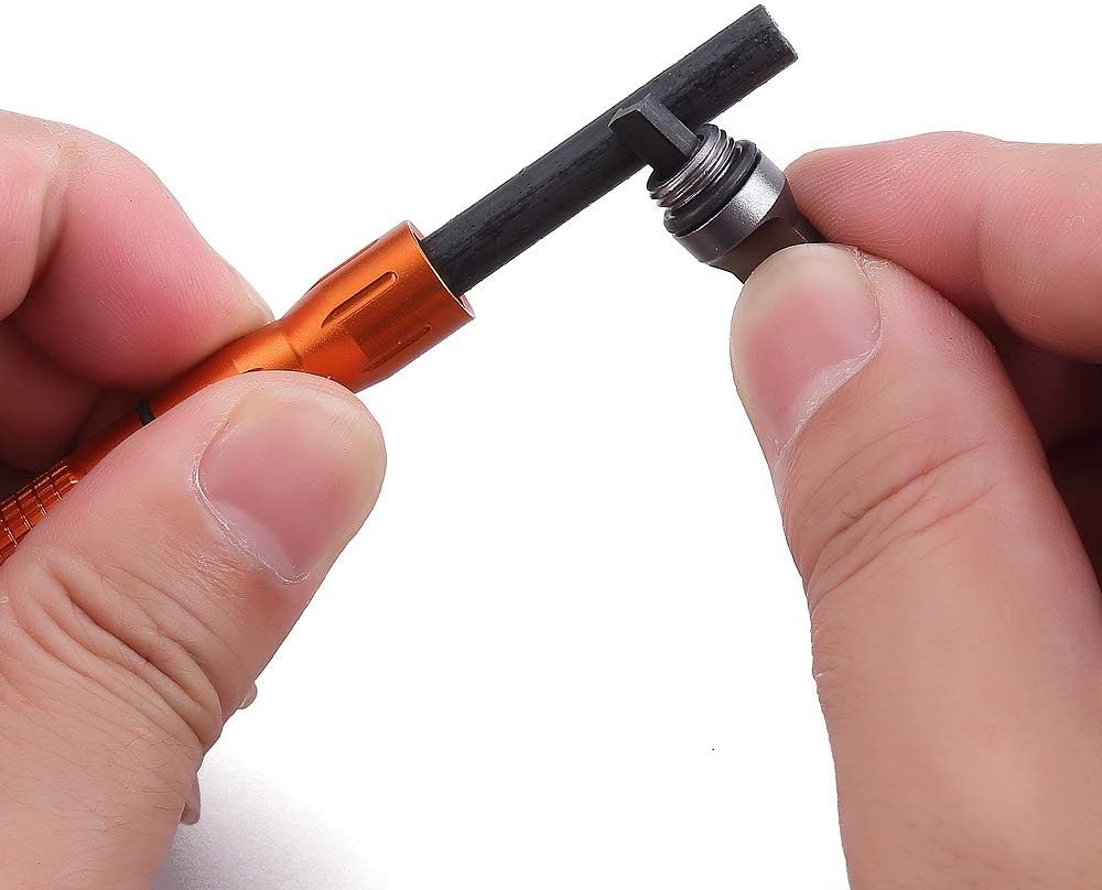 Compact Fire Starter, with Scraper Striker, DOSMAMZ 3PCS Replaceable Threaded Fe