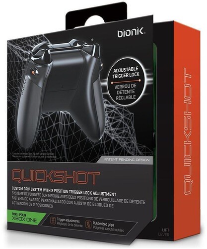 Xbox Accessory: BIONIK Quickshot Controller Grip And Dual Trigger Locks - Black