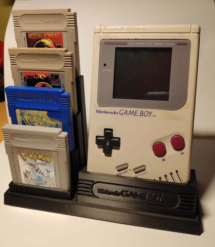 Gameboy Classic Display Stand With Cartridge Holdeer