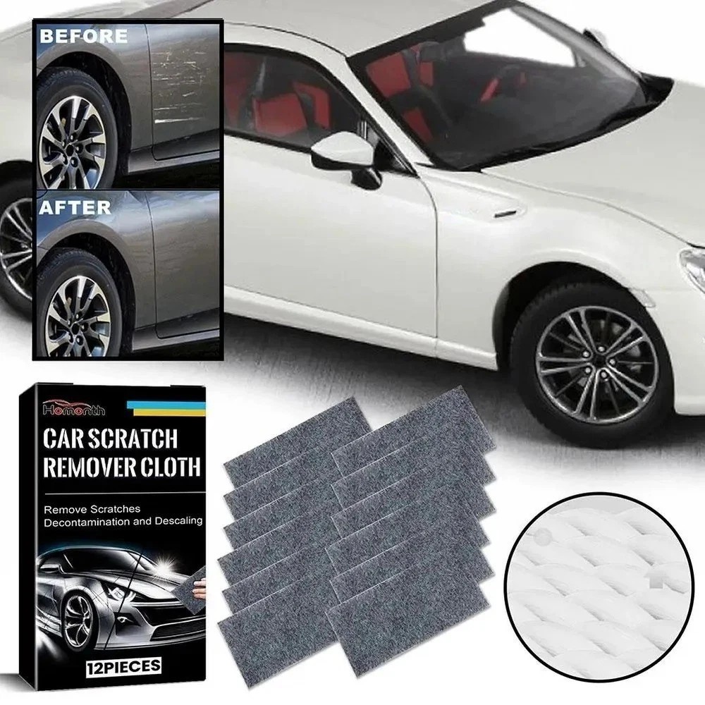 Nano Polix Car Scratch Remover Cloth 12 Packs Auto Paint Scratch Repair Towel-US