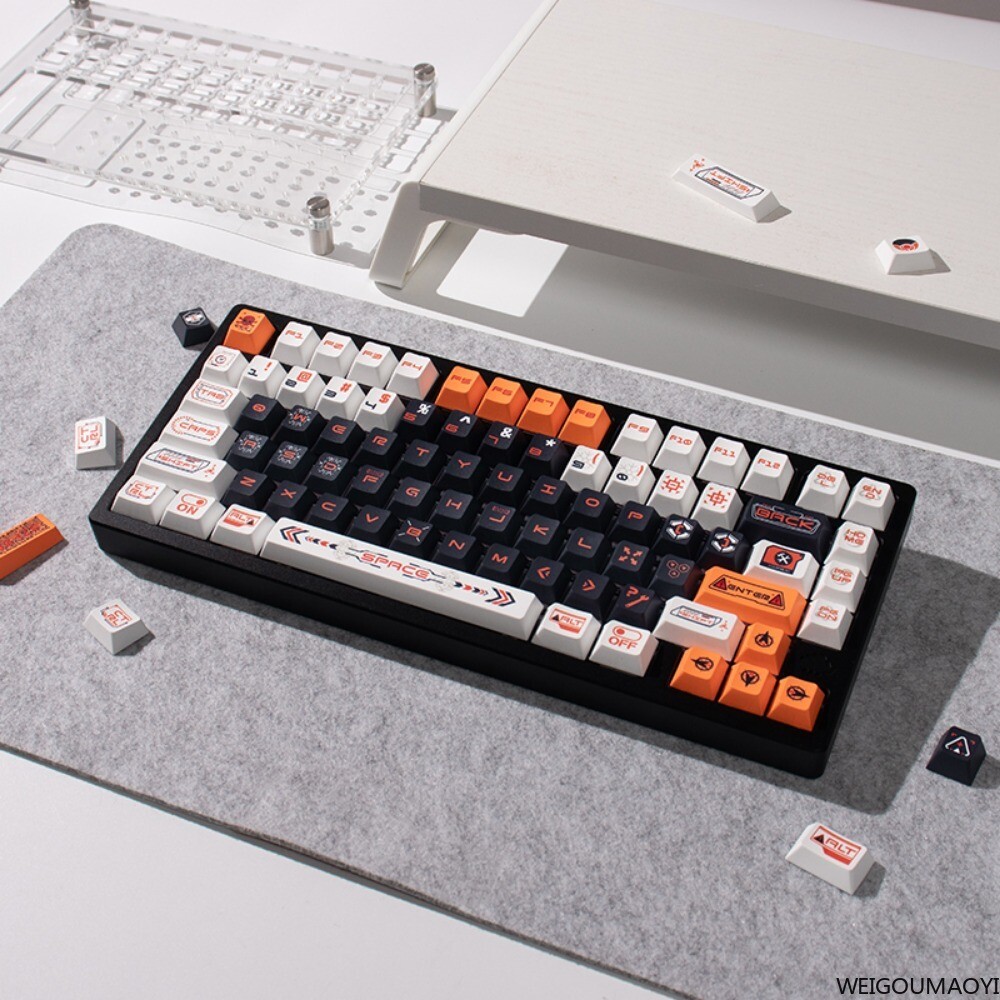 DIY PBT Cyberpunk Mechanical Future Keycaps Cherry Profile Set for Cherry MX
