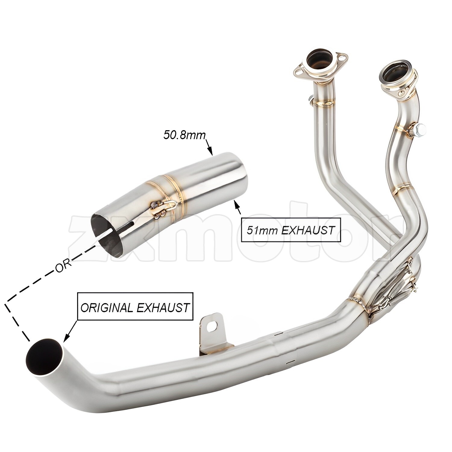 Exhaust Stainless Steel Header For Honda CRF1100L AFRICA TWIN 2020-2022 51mm