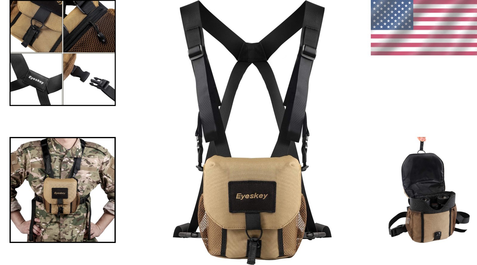 Universal Full-Size Binoculars Bag with Harness - Maximize Protection & Access