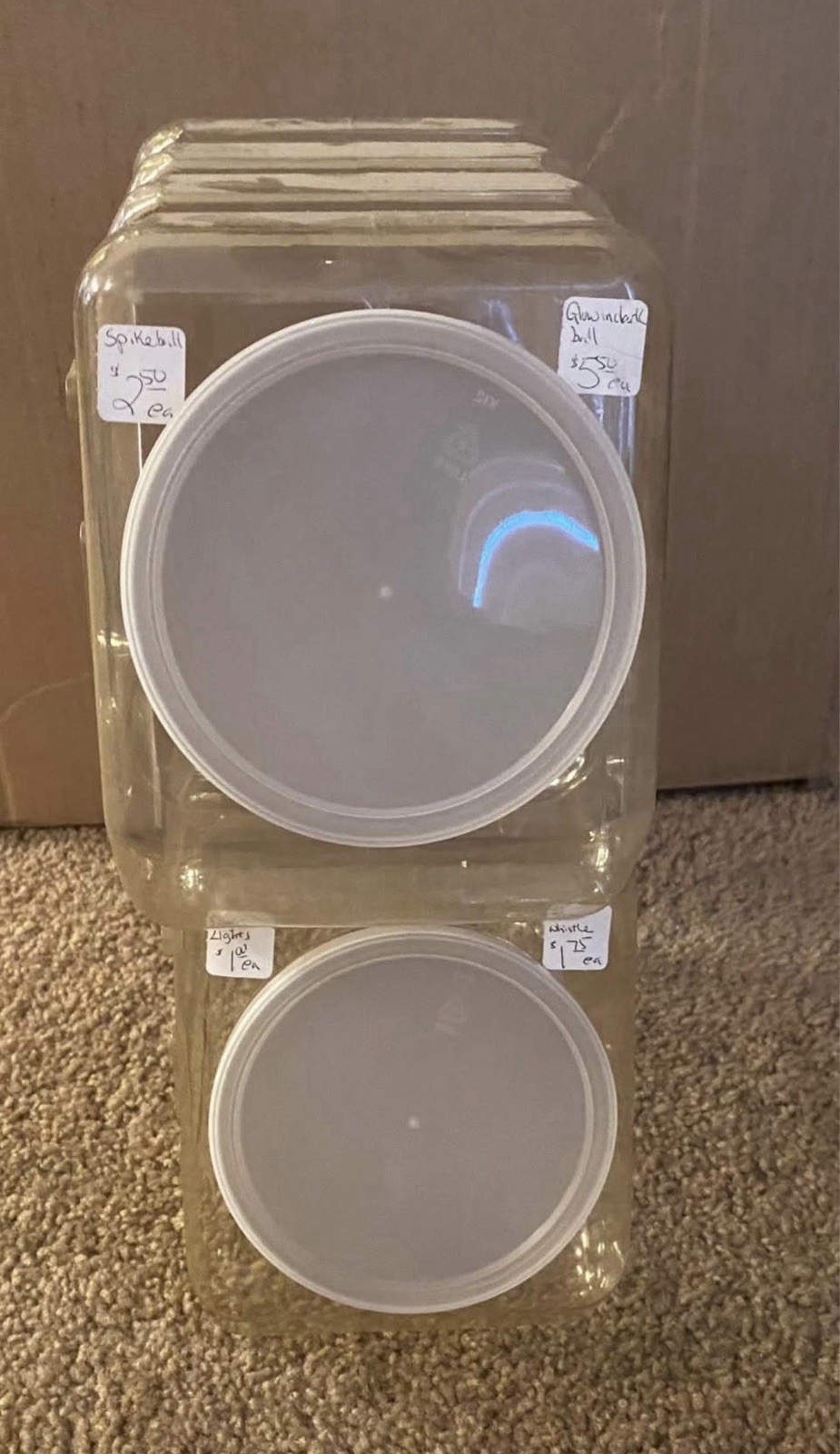 Clear PVC Stackable Containers With Snap On Lid Set Of 2