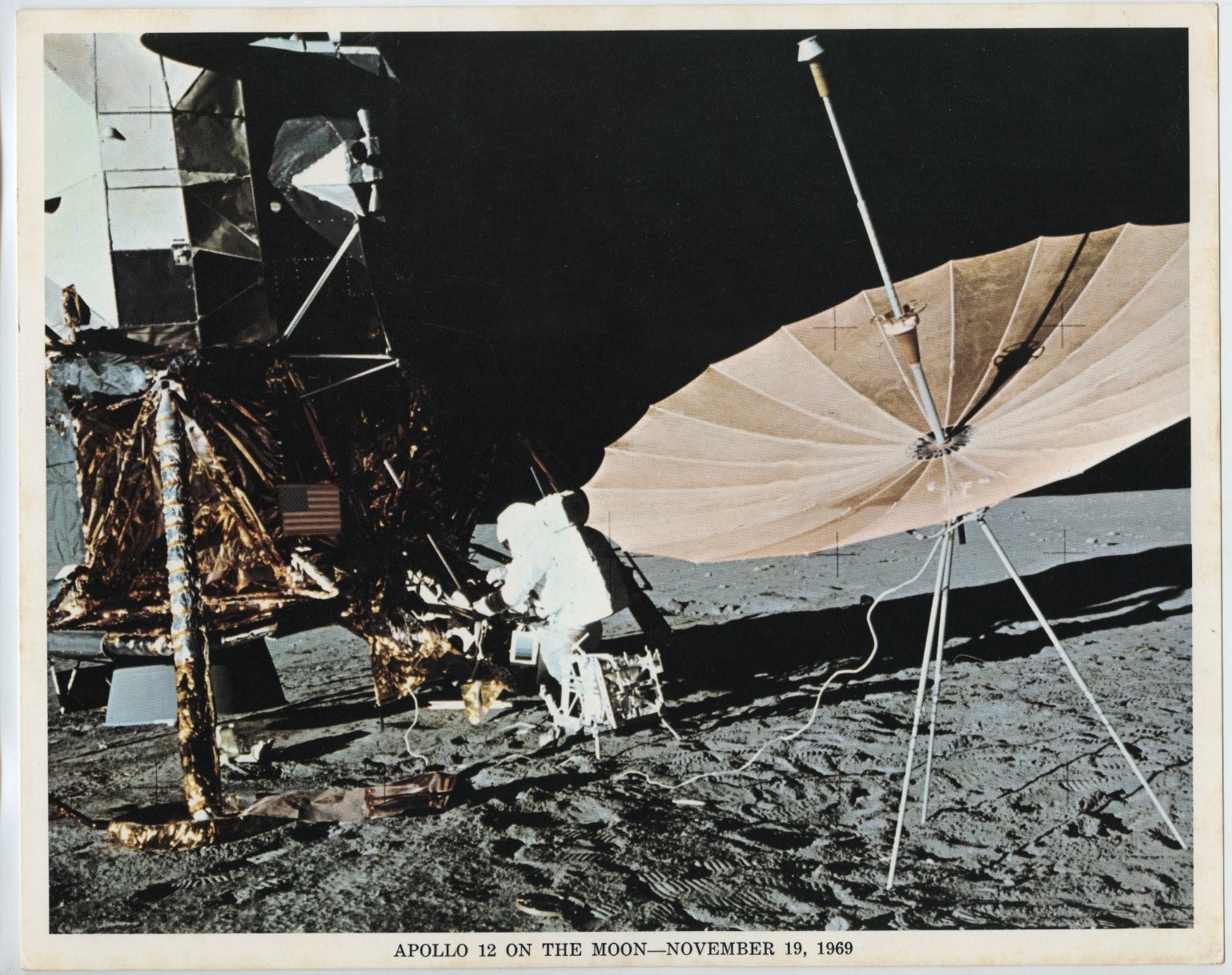 Apollo 12 Landing Site NASA Print MSCL-40 Lithograph 1970s