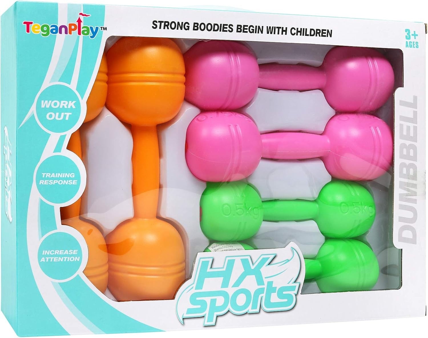 Kids Plastic Weight Set Dumbbells Set for toddlers | Barbell Fitness Exercise...