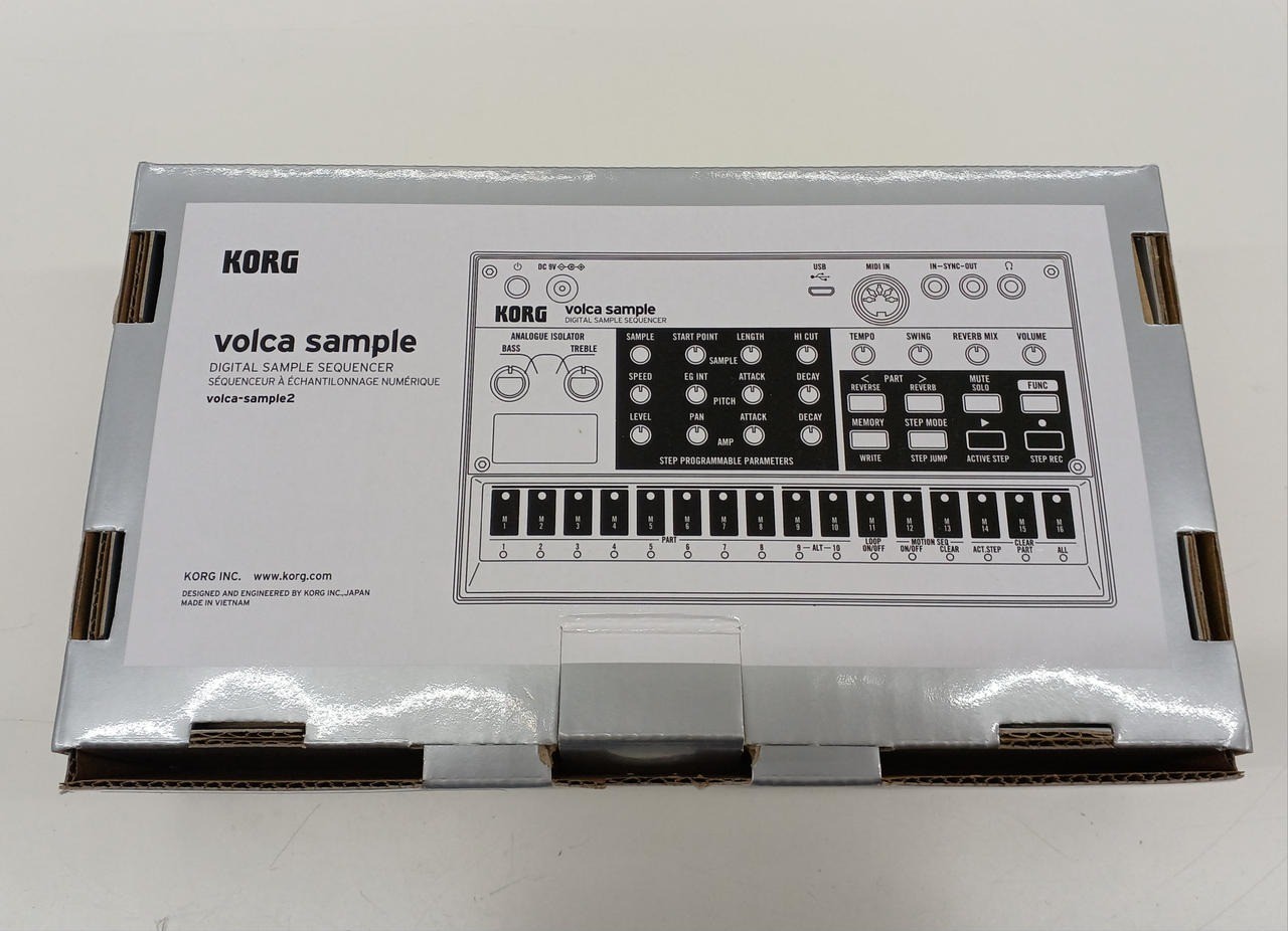 KORG Volca Sample 2 Digital Sequencer 16-Step Pads USB MIDI Reverb w/Box Tested