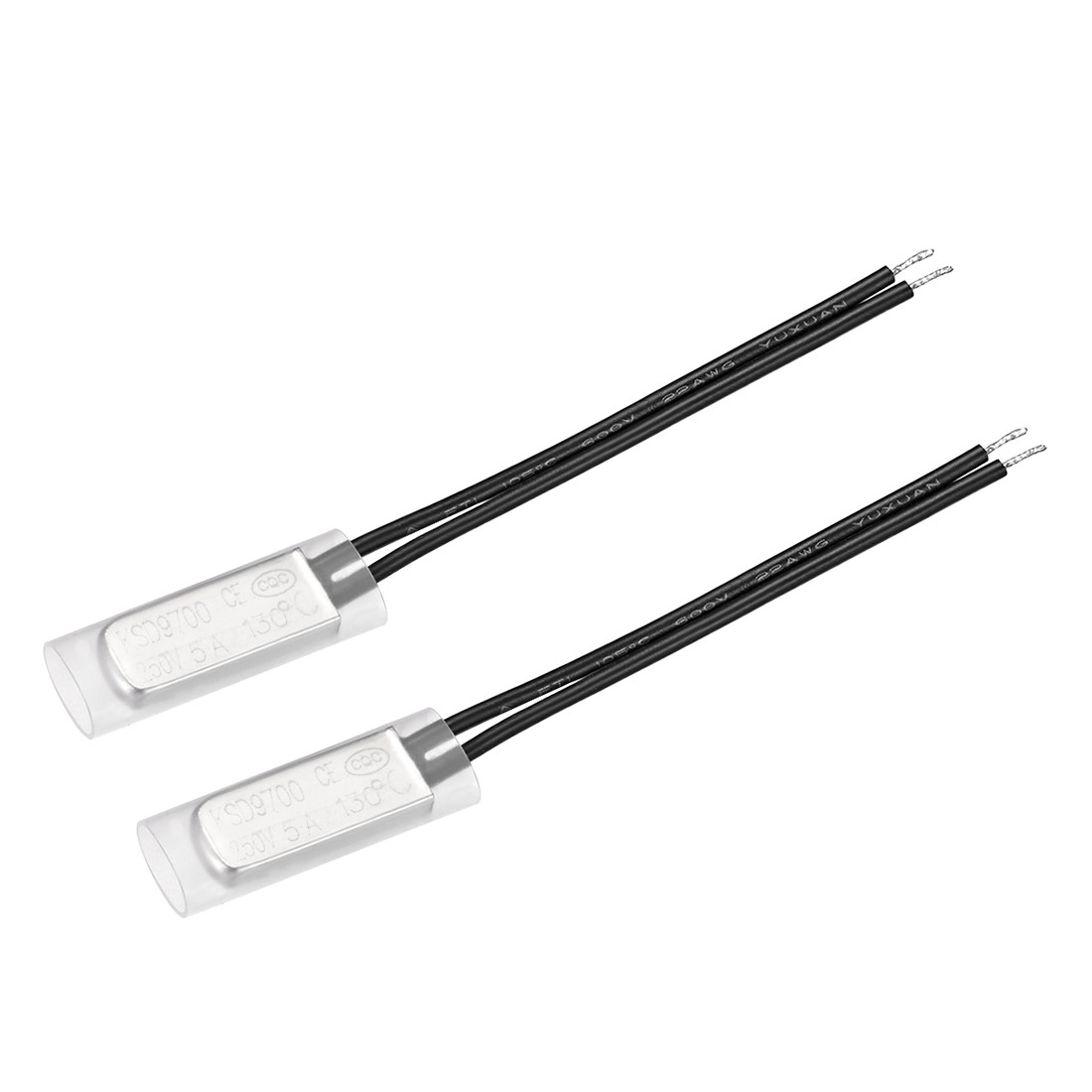 KSD9700 Thermostat, 130℃ N.C 5A Metal Bimetal Temperature Control Switch 2pcs