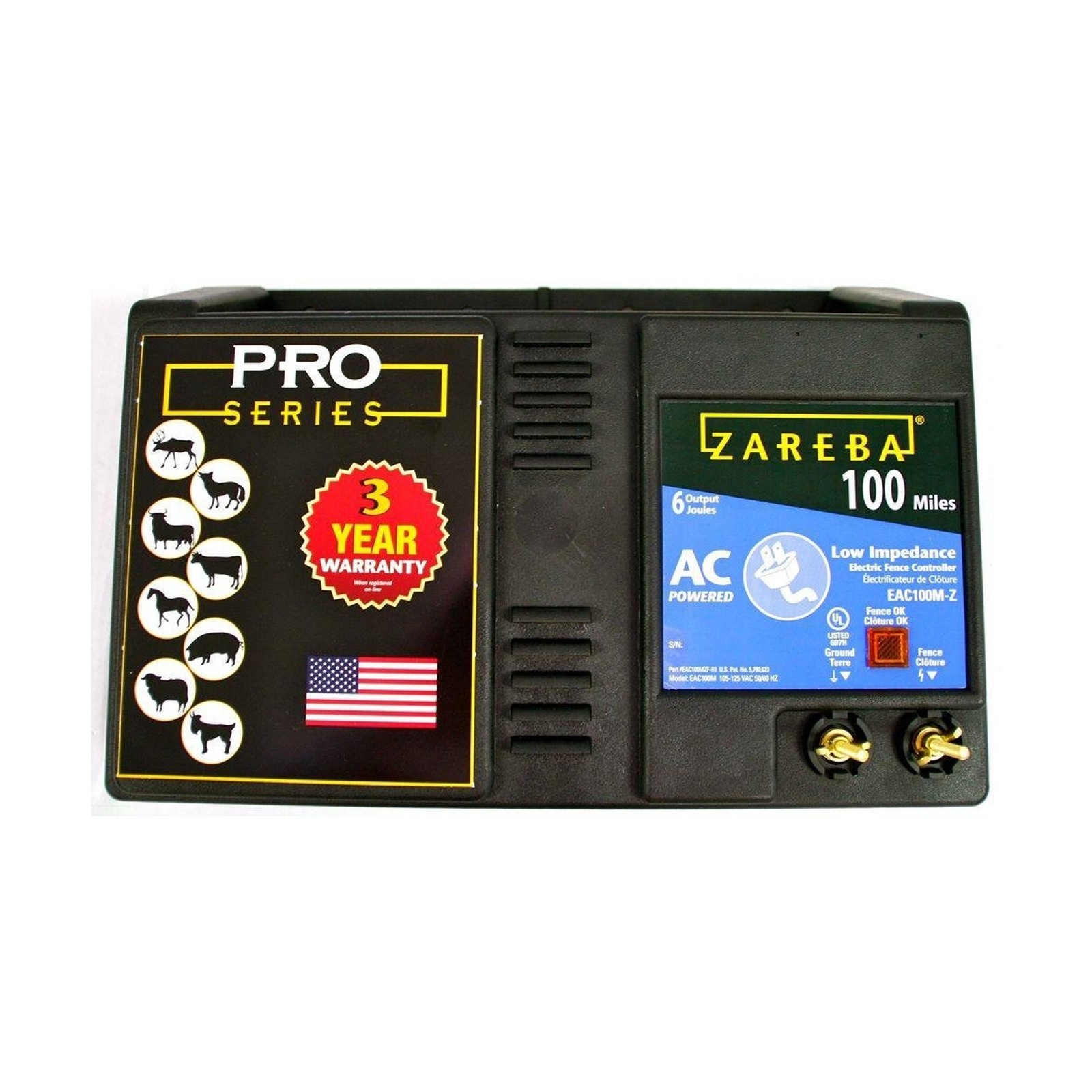 Zareba 100 Mile AC Powered Low Impedance Electric Fence Charger - Plug In Fen...