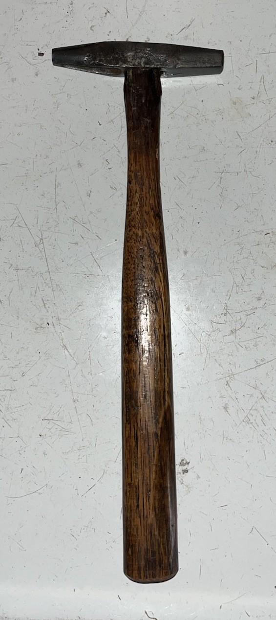 Vintage Wood HANDLE TACK HAMMER Antique Tool