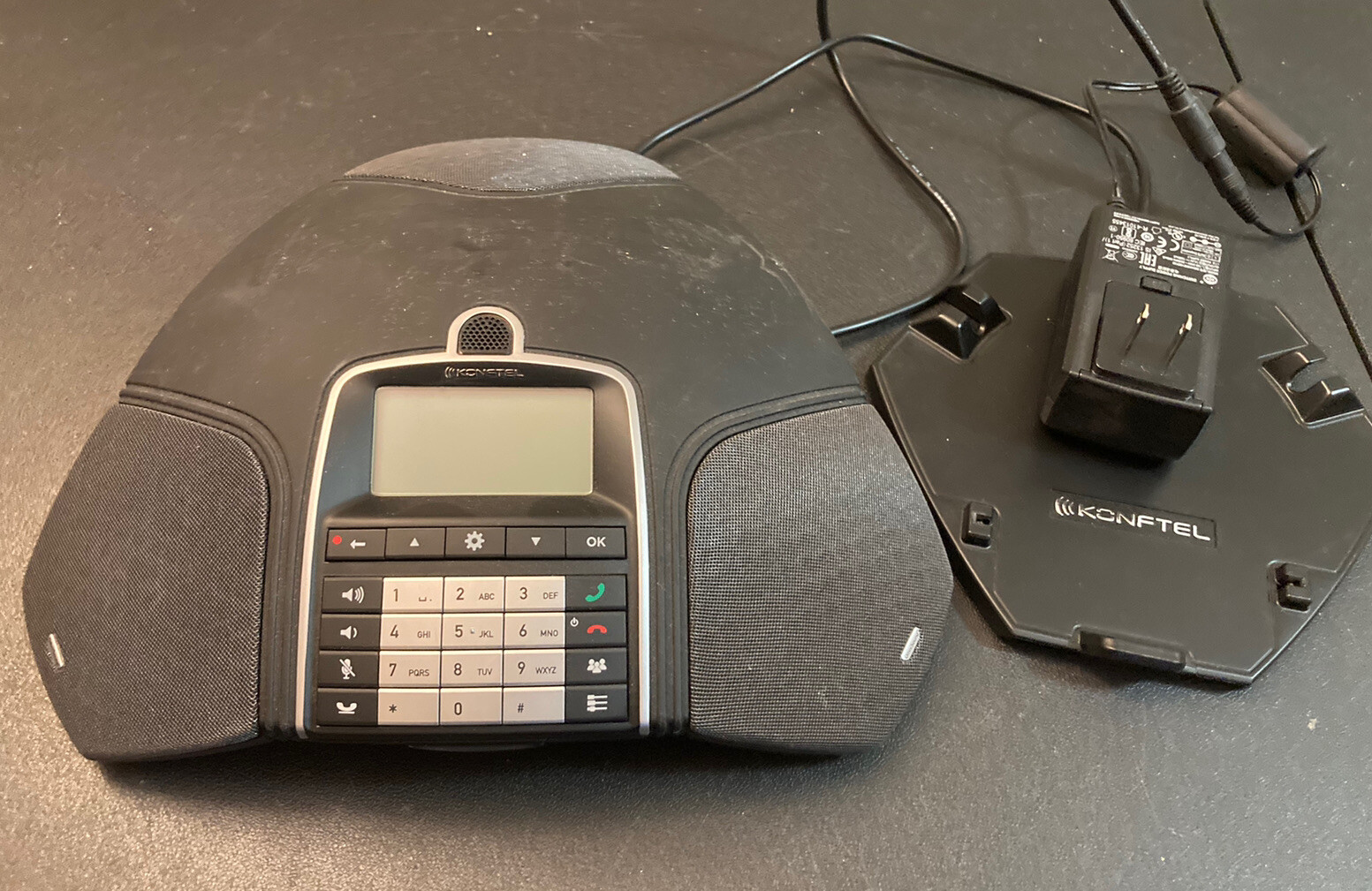 KONFTEL 300Wx Conference Office Phone System IP 840101077 And Charging Cradle