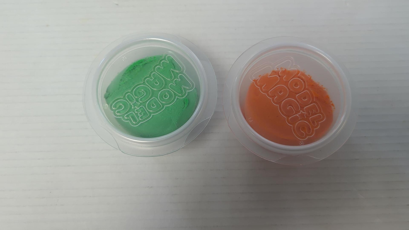 Crayola Model Magic clay, orange and green
