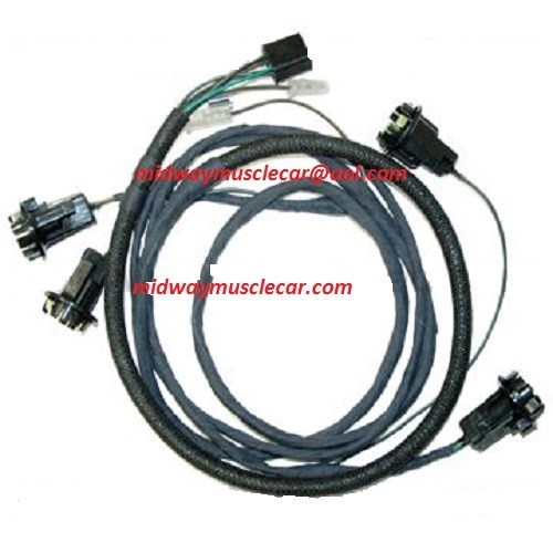 rear body deck lid trunk wiring harness 64 1964 Chevy Chevrolet Impala