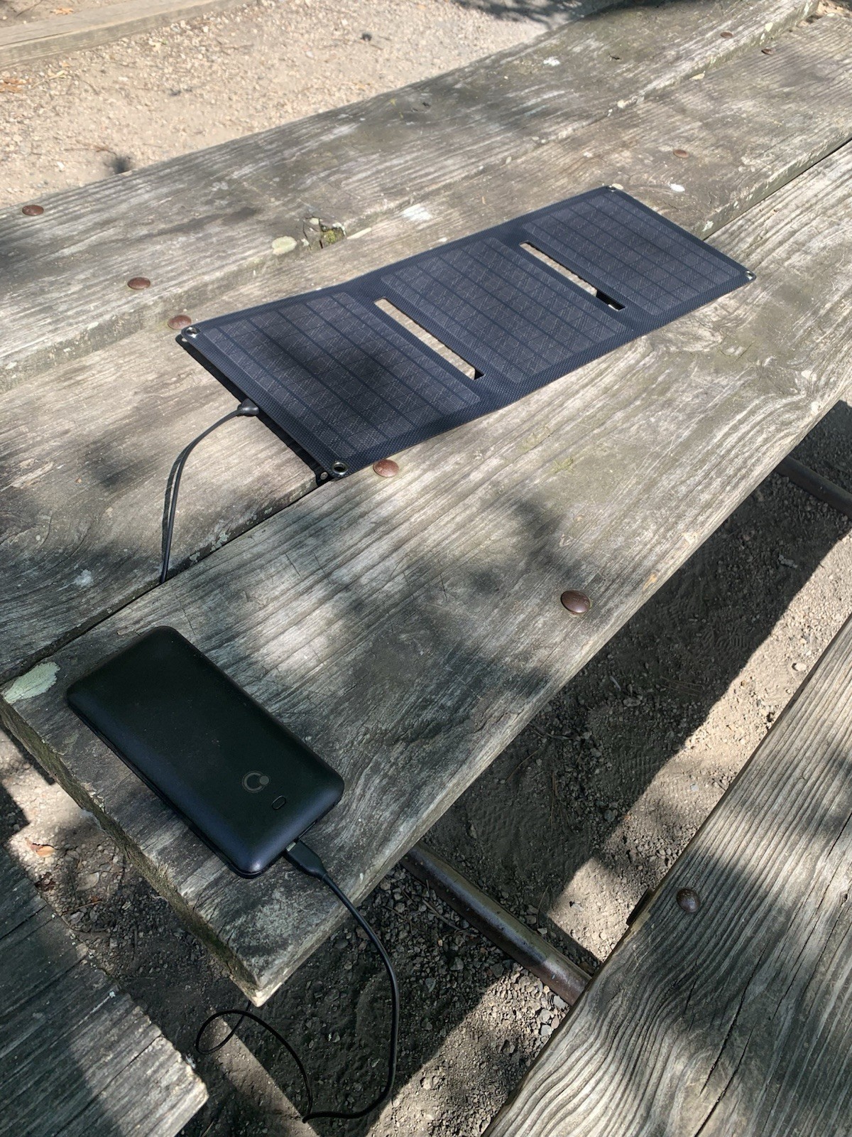 Portable Solar 15 Watts and Q 10000mAh Power Bank, Slim Portable Charger