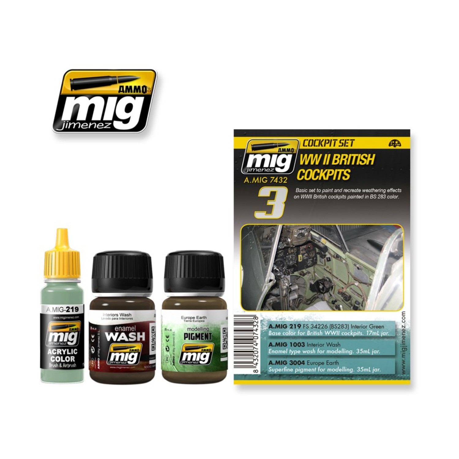 AMMO Paint Sets WWII British Cockpit Set New