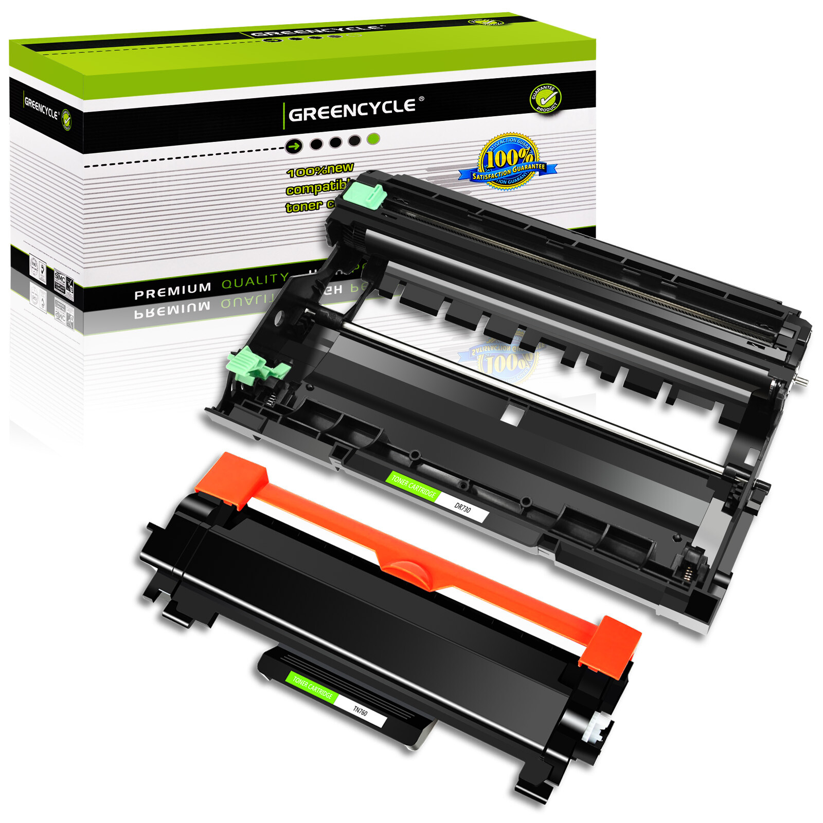 TN760 Toner +DR730 Drum Set Fit for Brother HL-L2390DW HL-L2395DW MFC-L2750DW XL