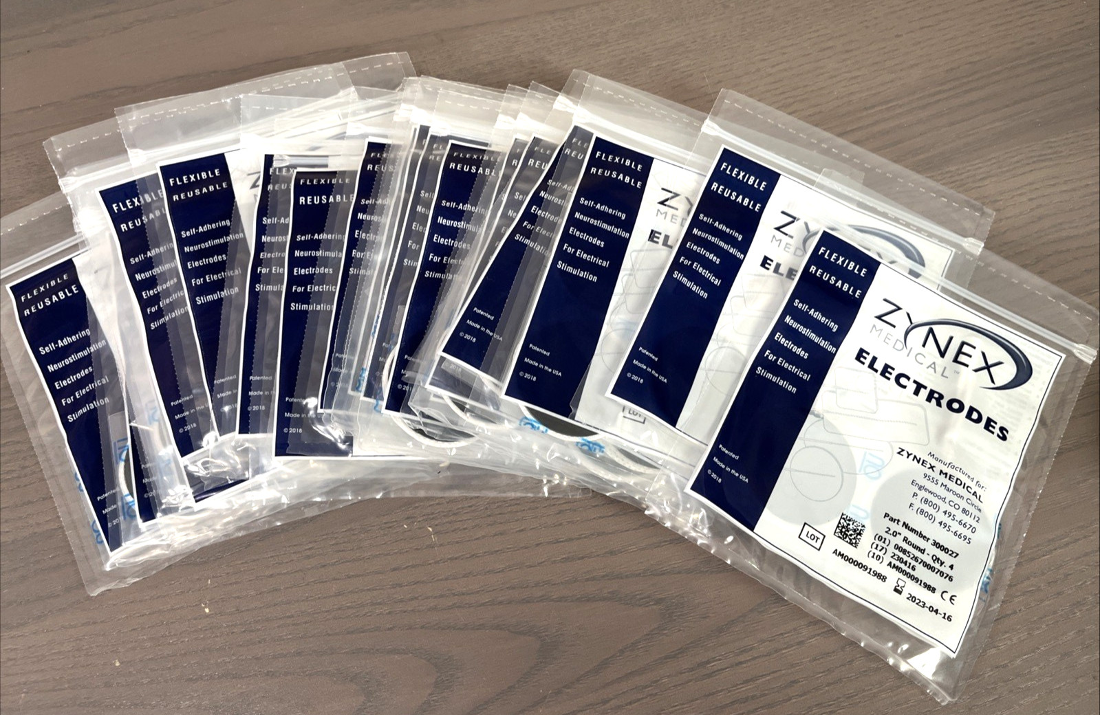 ZYNEX MEDICAL Electrodes 2" Round Pads Reusable 20 Pack 4/Pack 80 Total