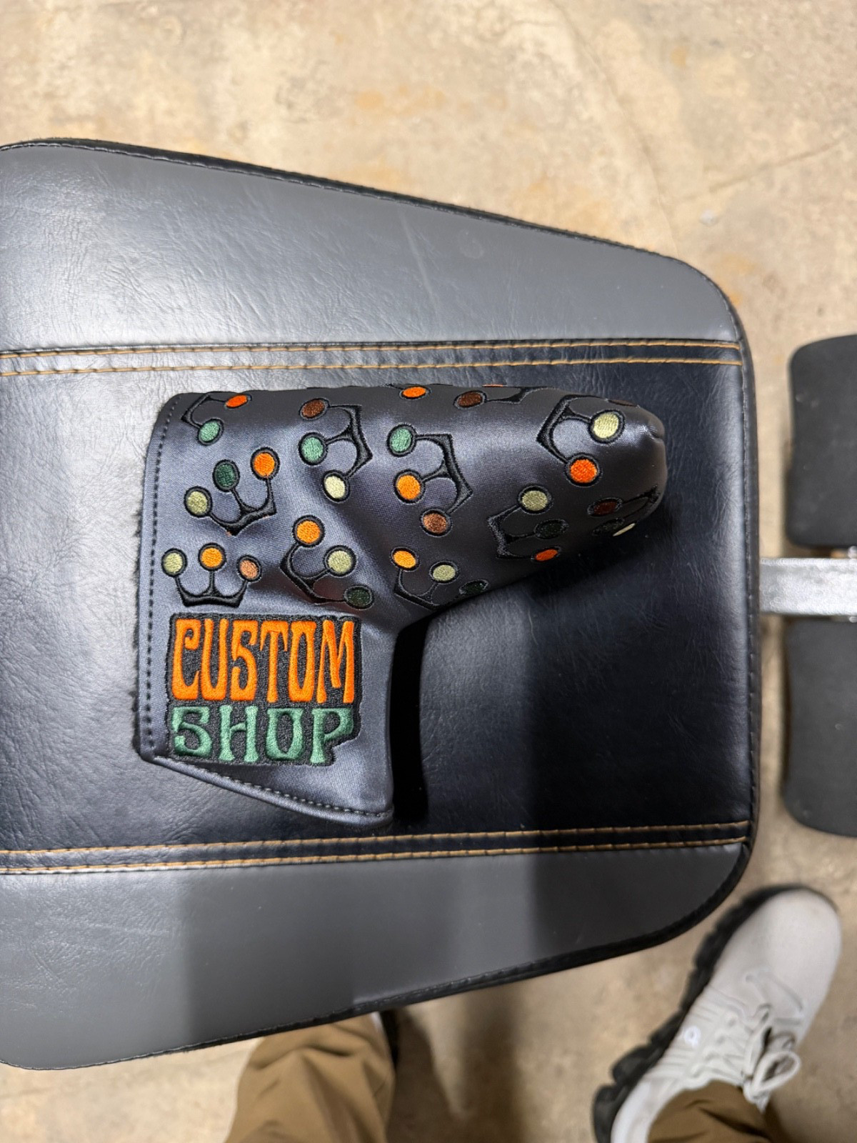 Rare! Scotty Cameron Gray/Orange Dancing Crown Mid Mallet Putter Headcover- New!