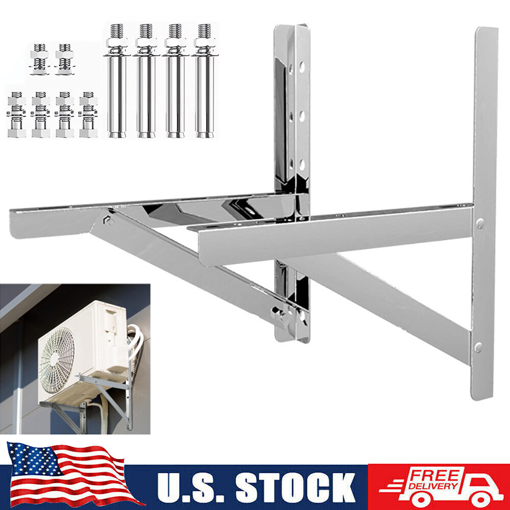 2x Wall Mounting Bracket Stainless Steel For Outdoor Mini Split Air Conditioner