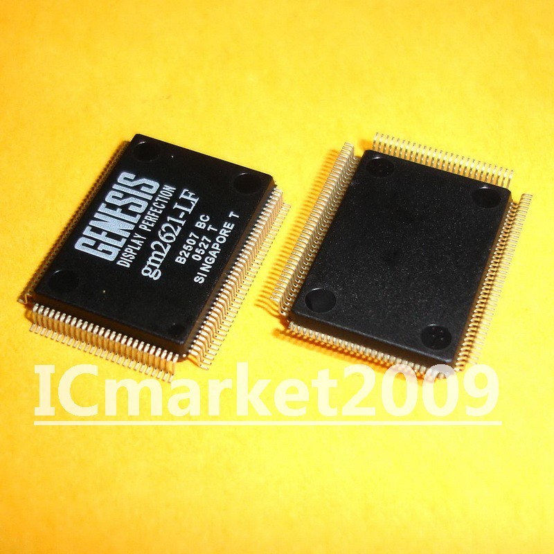 2 PCS GM2621-LF-BC QFP-128 Dual Input LCD Controller IC Chip