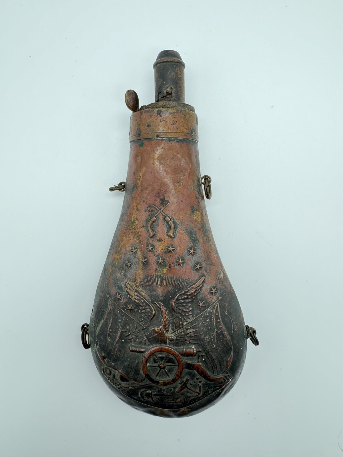 Antique Colt Model 1851 1860 Revolving Rifle Black Powder Flask