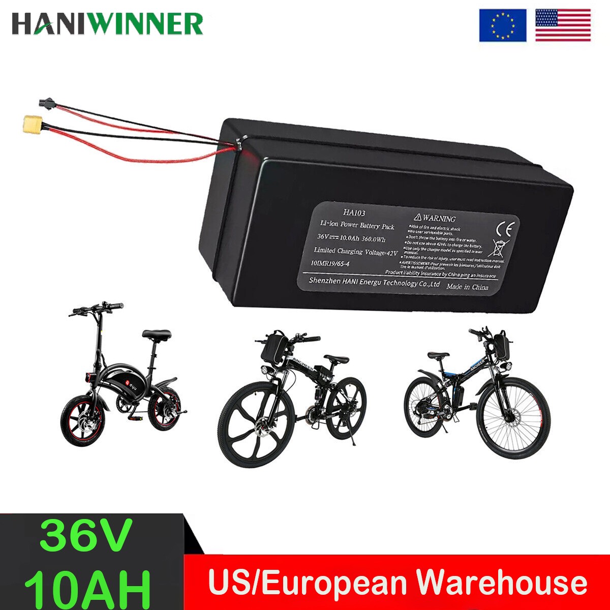 For Jetson Bolt Pro Electric Bike Ebike Battery 36V 10AH 6AH 2 Wire Genuine 350W