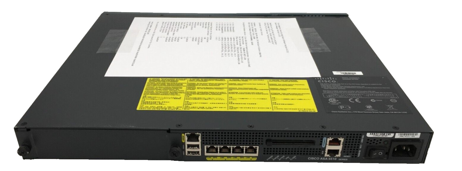 Cisco ASA5510-BUN-K9 Base License 50 VLAN VPN DES/3DES-AES SSL UC Proxy