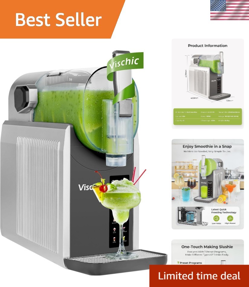 Slushy for Home Use with 7 Preset Programs & Auto Cleaning Function, Frozen D...