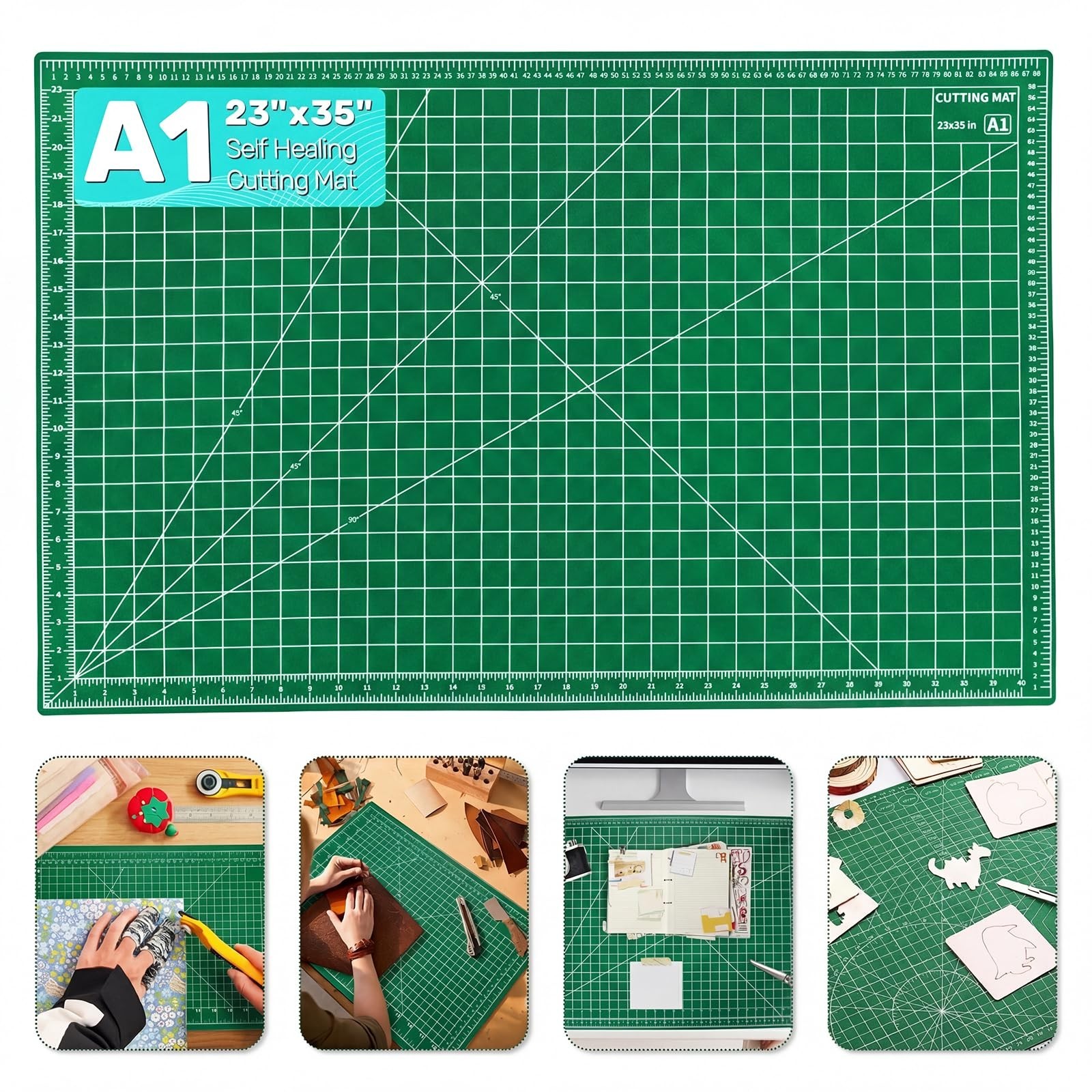 Self Healing Cutting Mat, 23" x 35", Large Double-Sided Rotary Cutting Mat fo...