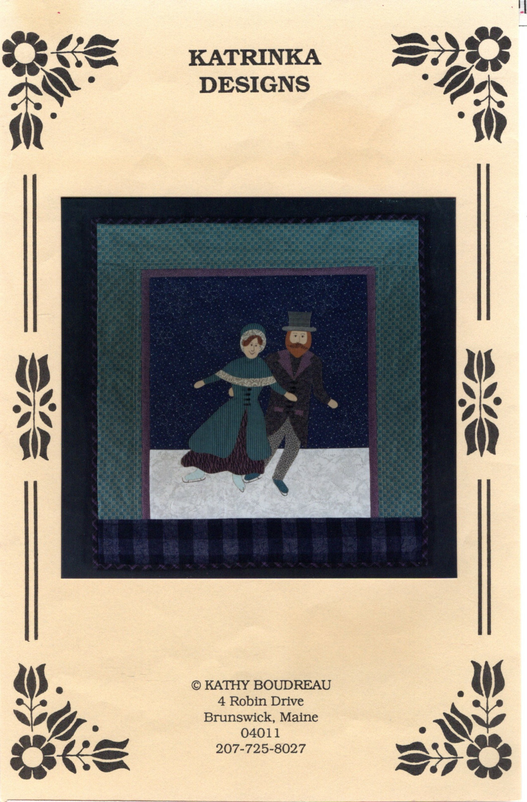 "The Skaters" Katrinka Designs Quilting Sewing Applique Pattern  22" x 23"
