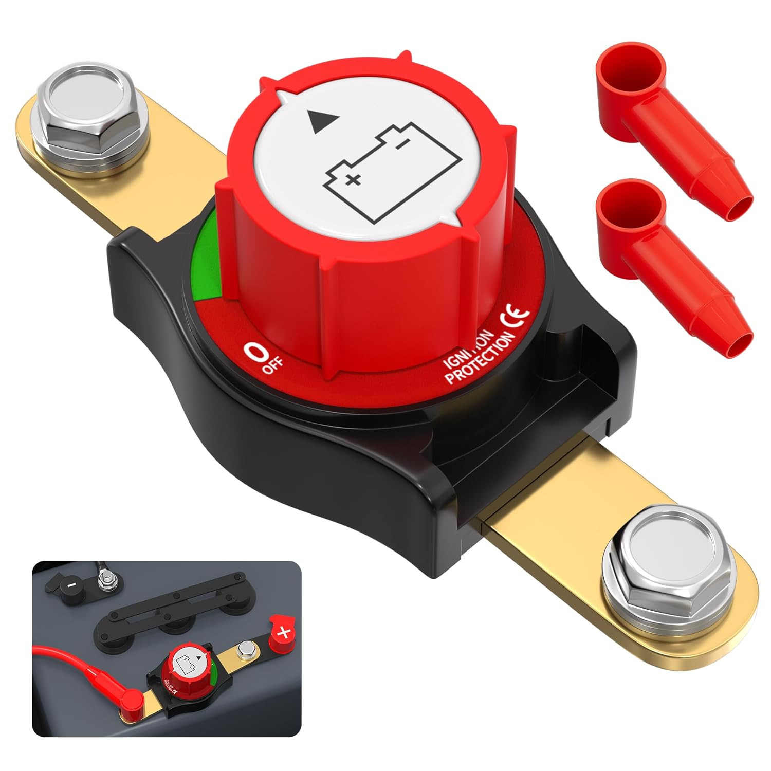 Side Post Battery Disconnect Switch 12V-48V 275A Waterproof Marine Battery Cut o