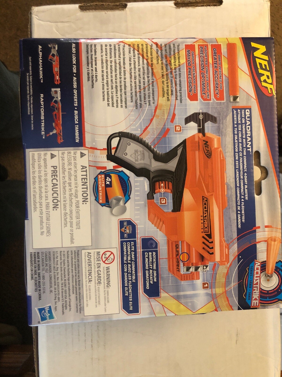 NERF N-STRIKE ELITE QUADRANT BLASTER. NEW