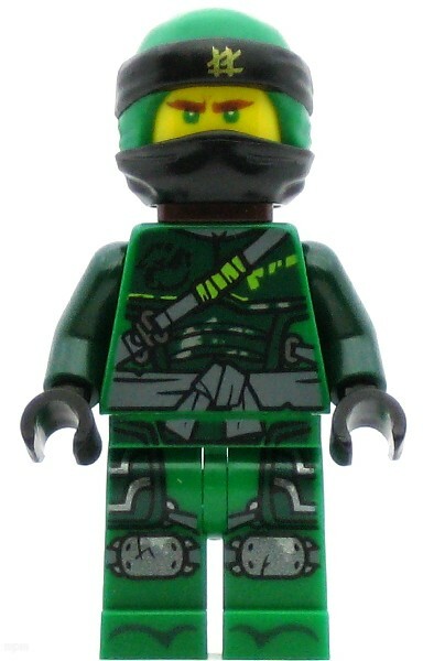 LEGO Ninjago Minifigure Lloyd - Hunted, Green Wrap and Neck Bracket (Genuine)