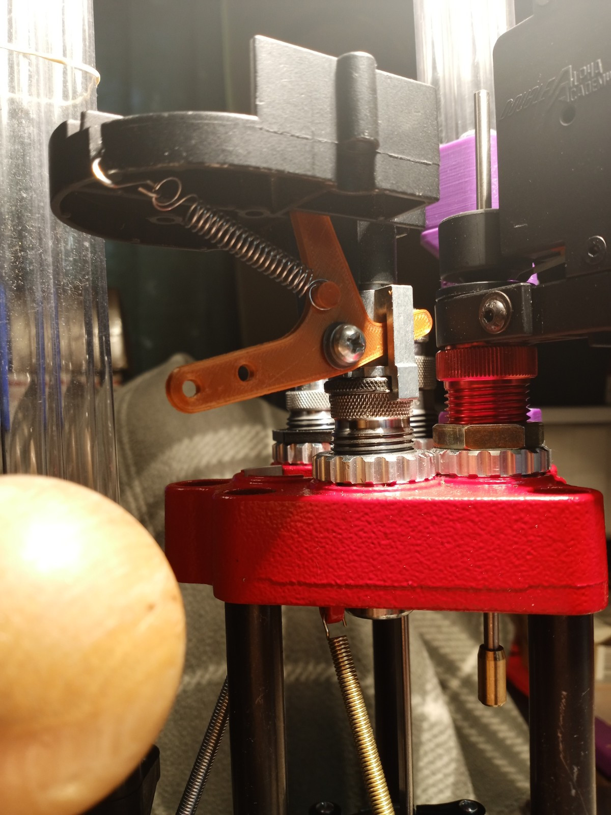 Upgrade For Lee Auto Disk Powder Measure Arm, 3D Printed, Lose the Chain)