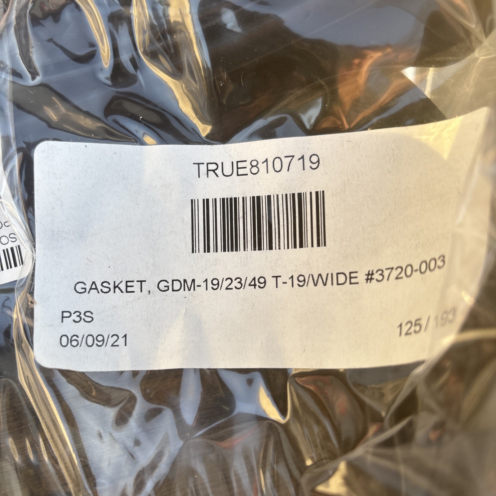 True 810719 Door Gasket, 53 5/8" x 26 1/8", GDM-19/23/49 New