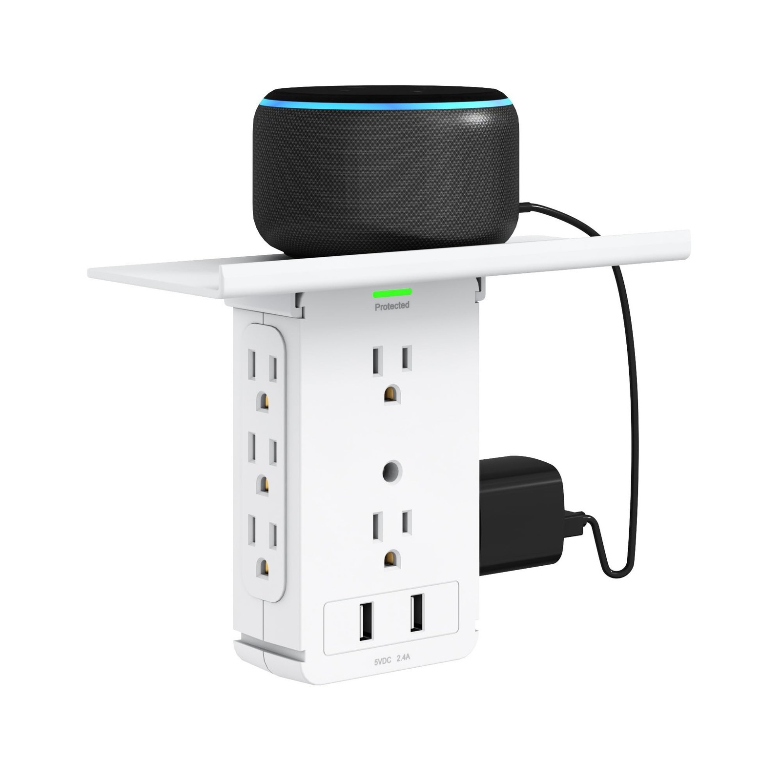Socket Wall Shelf-CFMASTER 10 Port Surge Protector Wall Outlet, 8 Electrical ...