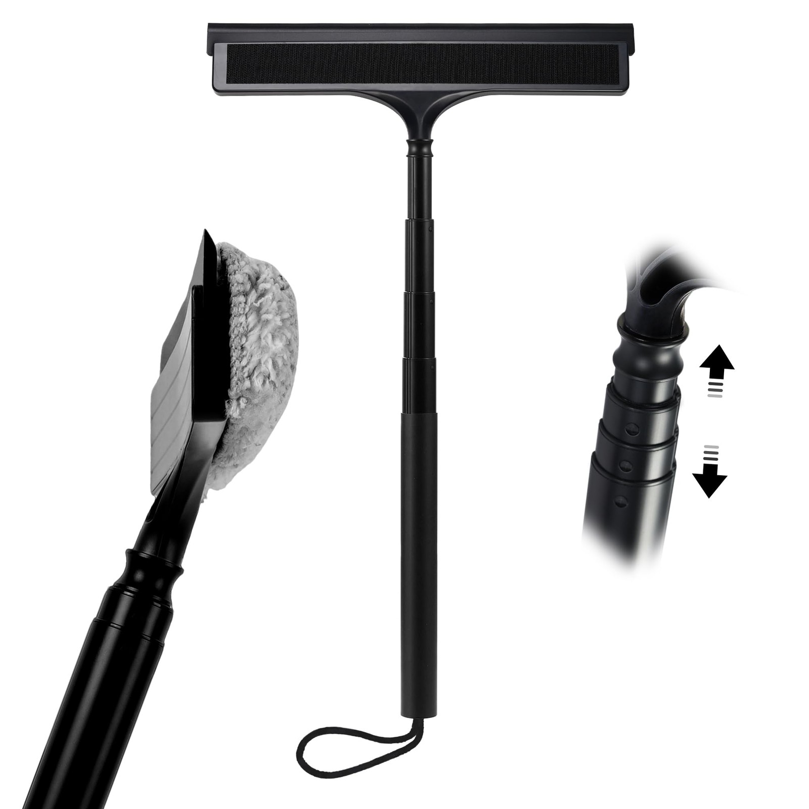 Eahwey 16-59" Telescopic 2-in-1 Window & Shower 16 to 59 inches, Black