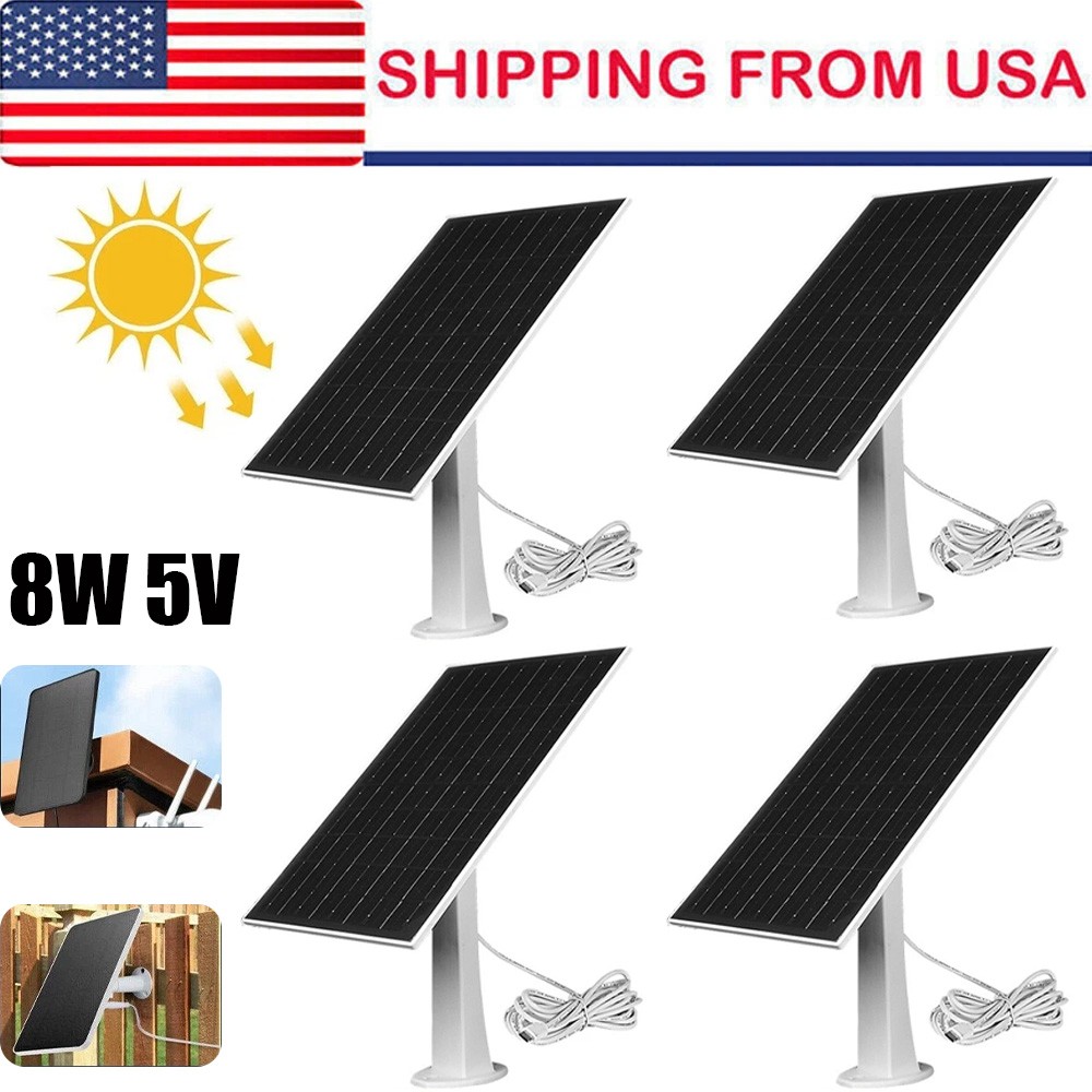 Solar Panel for Ring Spotlight Camera/Stick Up Cam Battery Charger 8W 5V Output