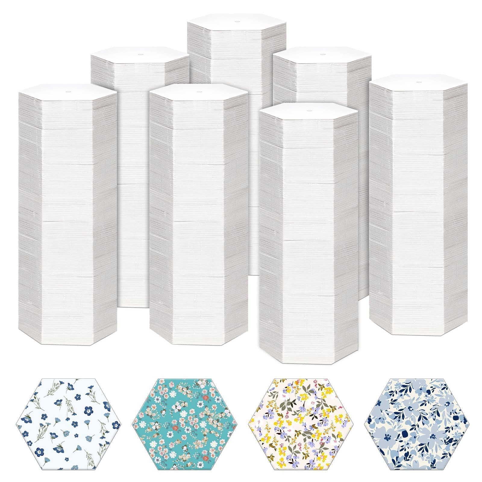 2000 PCS Paper Piecing Hexagon Quilting Templates DIY Patchwork 1 Inch