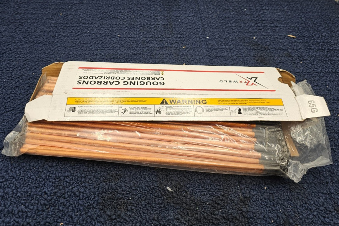 (50 PIECES) XTRweld AACCPTD1412 Gouging Carbons 1/4" x 12" Pointed Copper Coated
