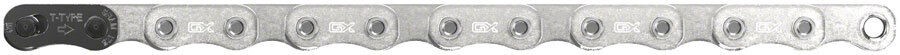SRAM GX Eagle T-Type Flattop Chain: 12-Speed, 126 Links, Hollow Pin, Silver