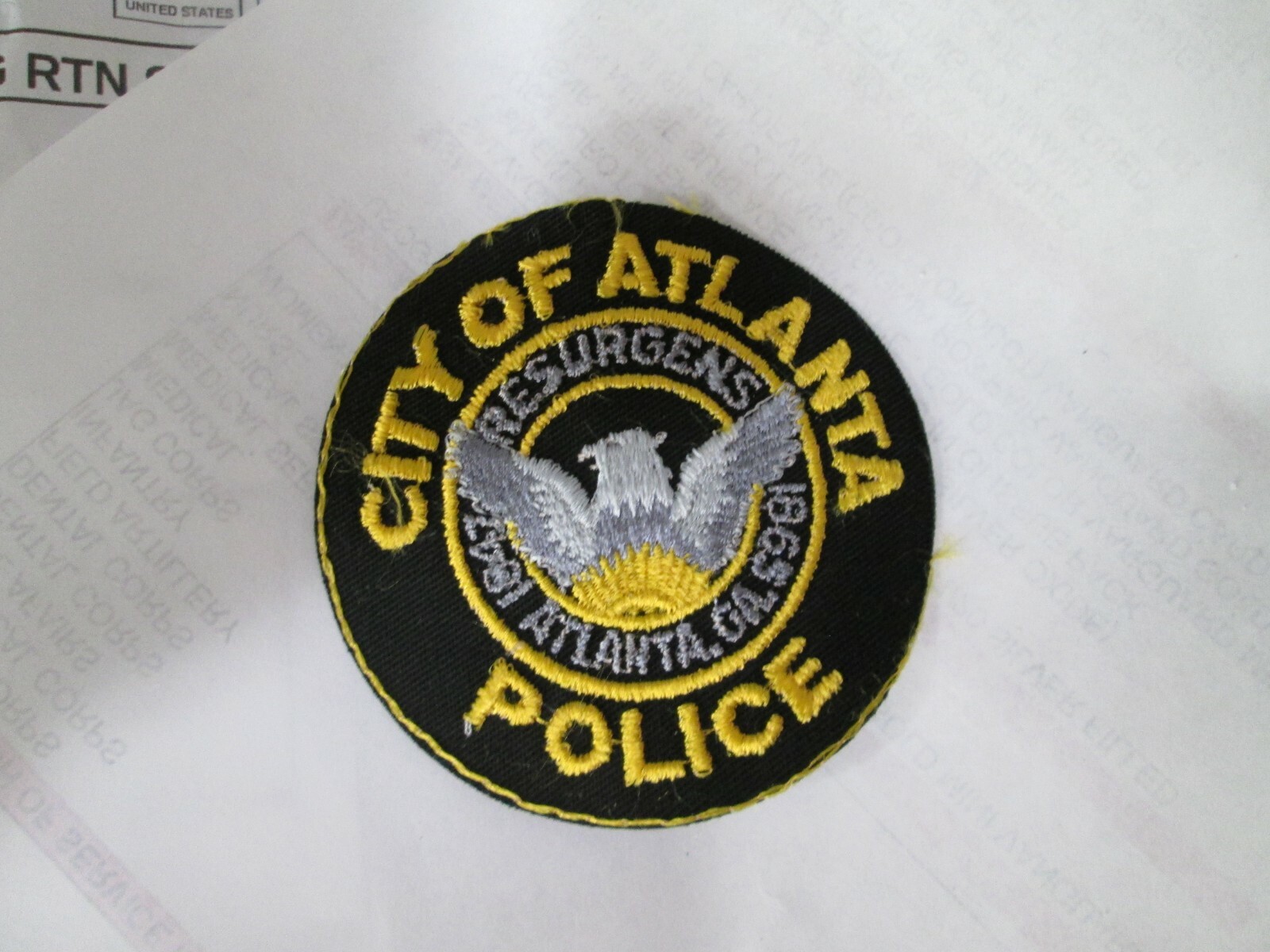 PATCH OLDER SEW ON POLICE CITY OF ATLANTA GEORGIA