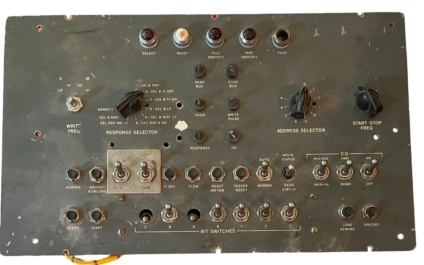 Vintage Audio Visual Panel BIT Switch Response Selector Tape Frequency Televisio