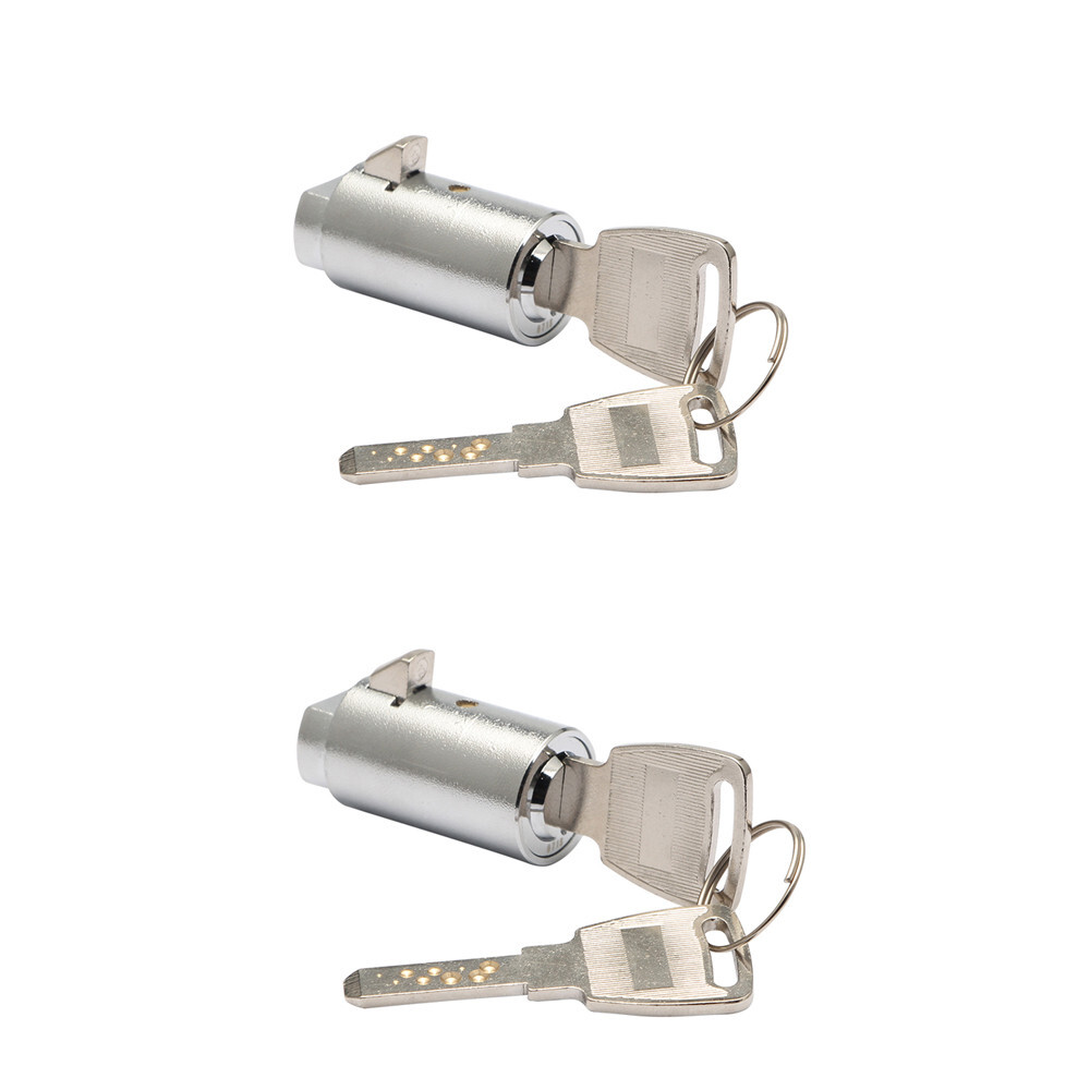 2 Brass Dimple Lock Cylinders for Vending Machine T- Handle Keyed Alike