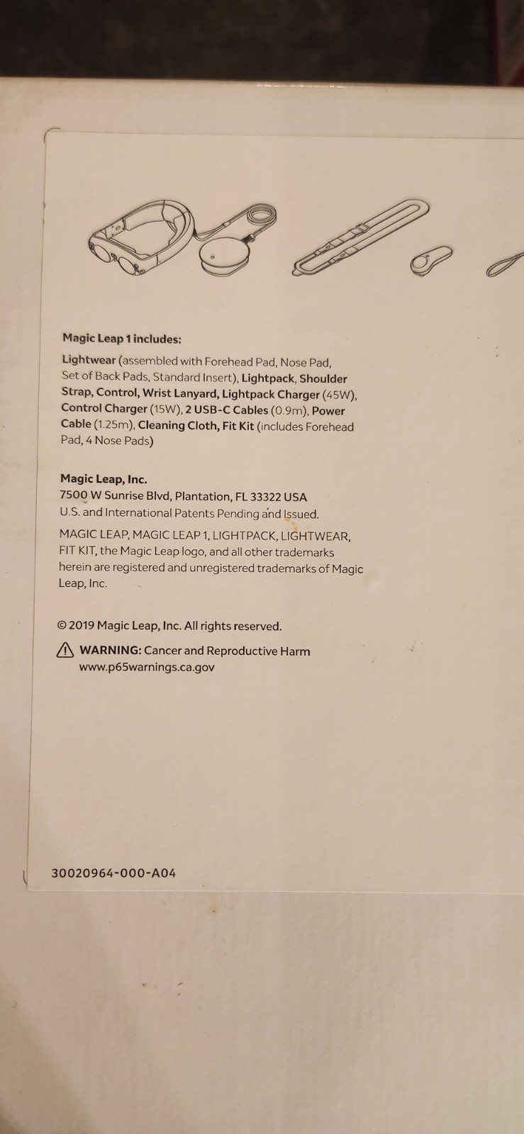 MAGIC LEAP 1 AR Augmented Reality Headset with controller