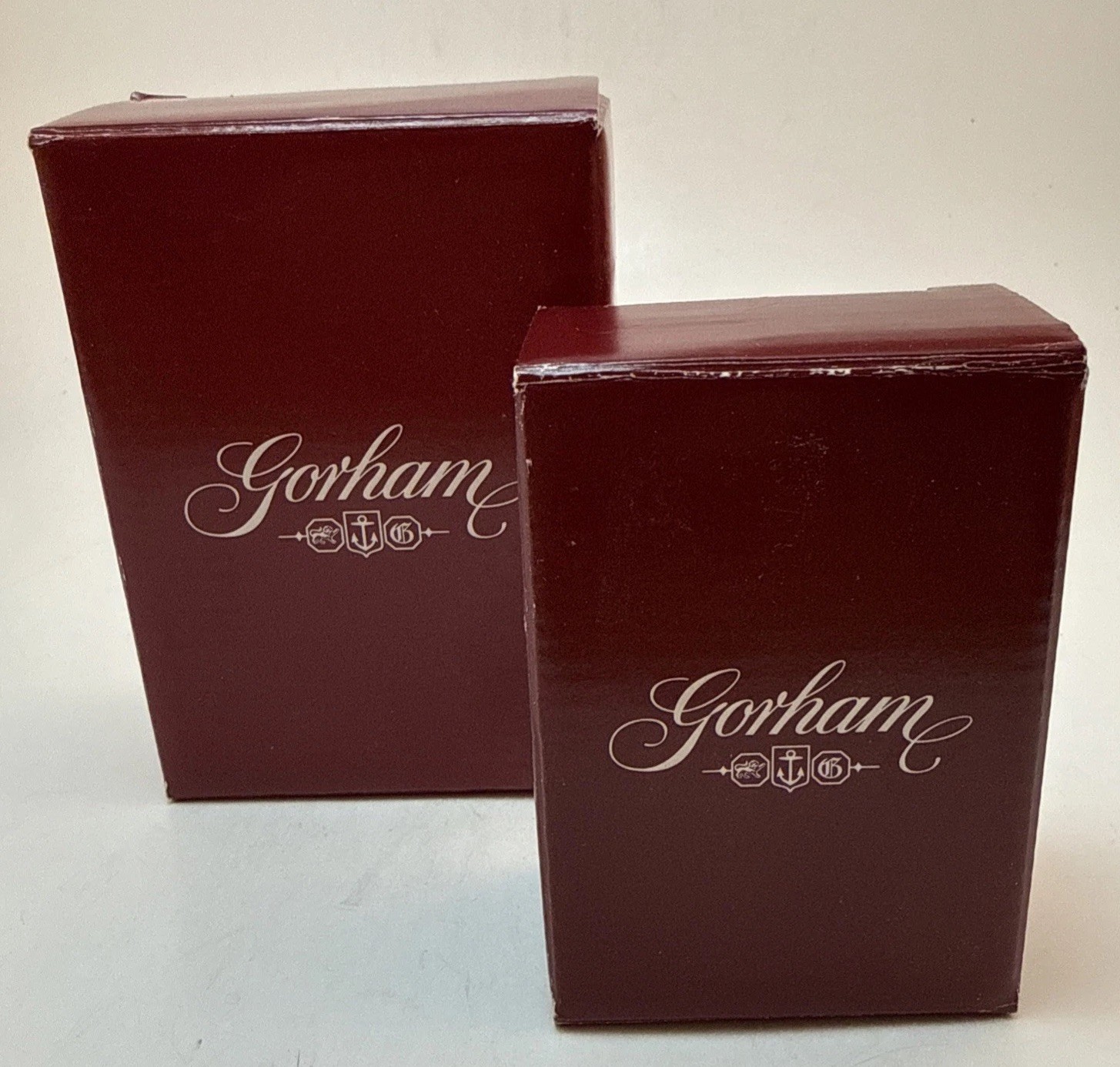 Two Gorham Crystal Butterfly Boxes 3 1/2” & 4 1/2” - Original Boxes/sticker