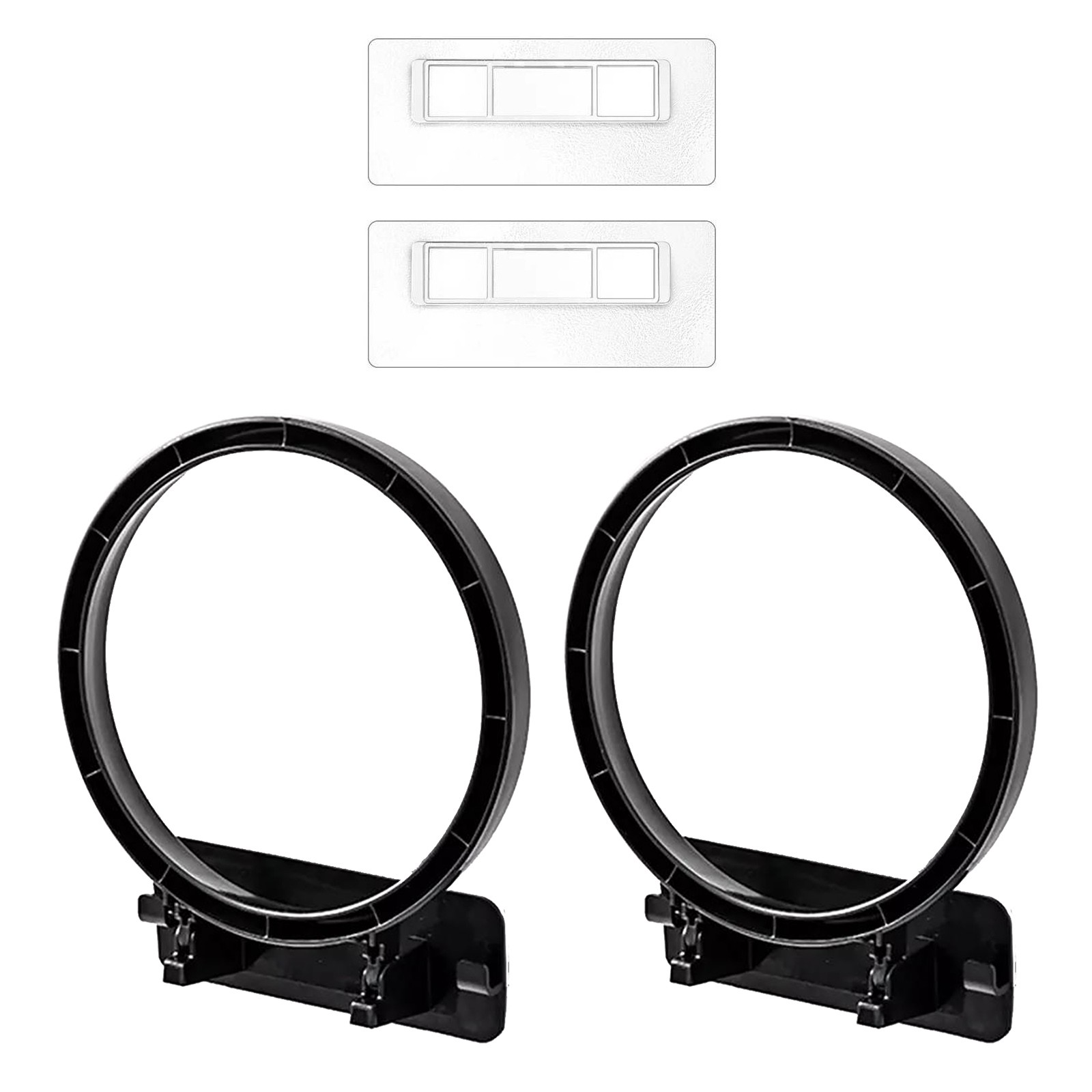 2PCS Black Durable Wall Mounted Polypropylene Basketball Storage Rack Holder