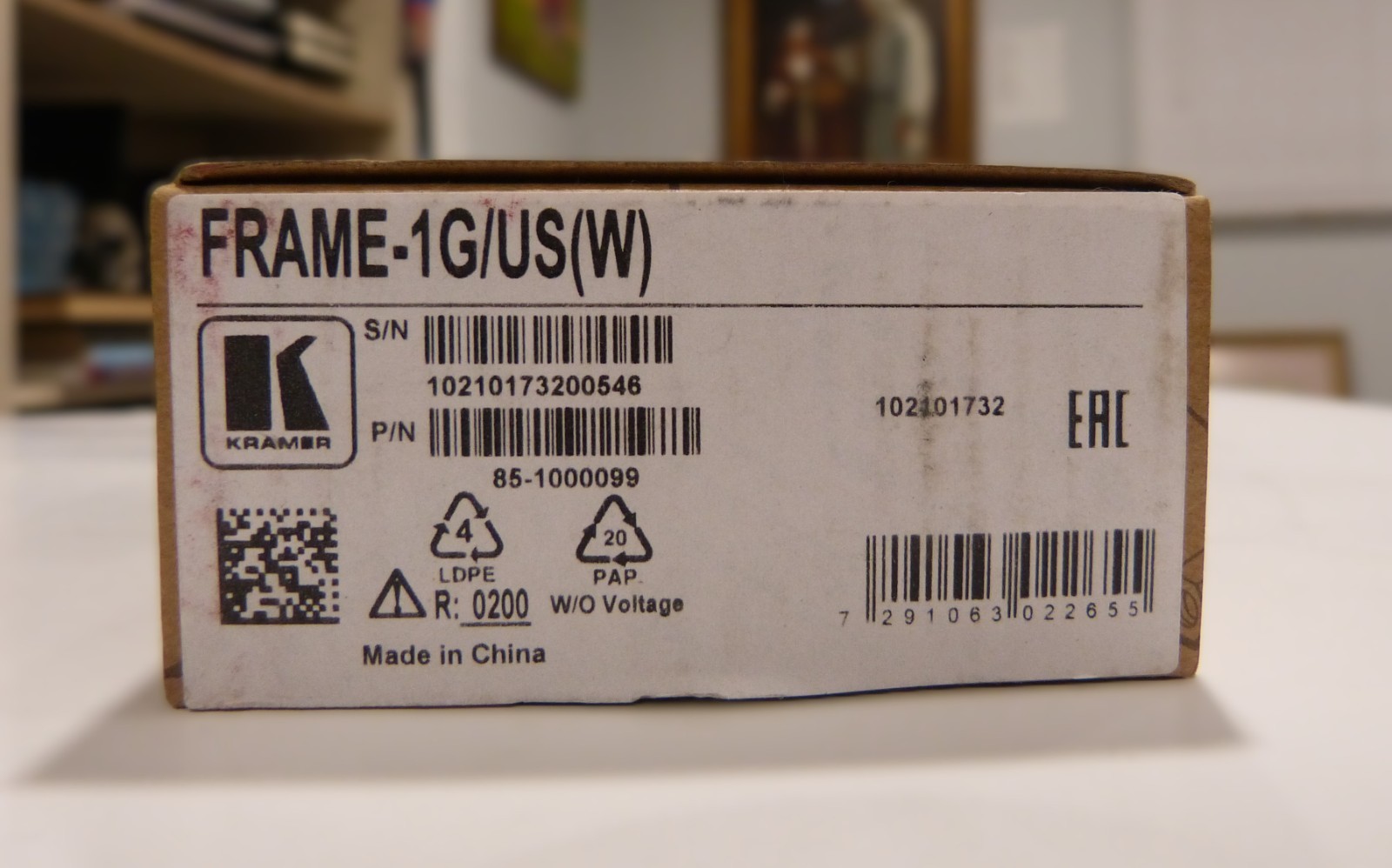 Kramer FRAME-1G/US(W) White