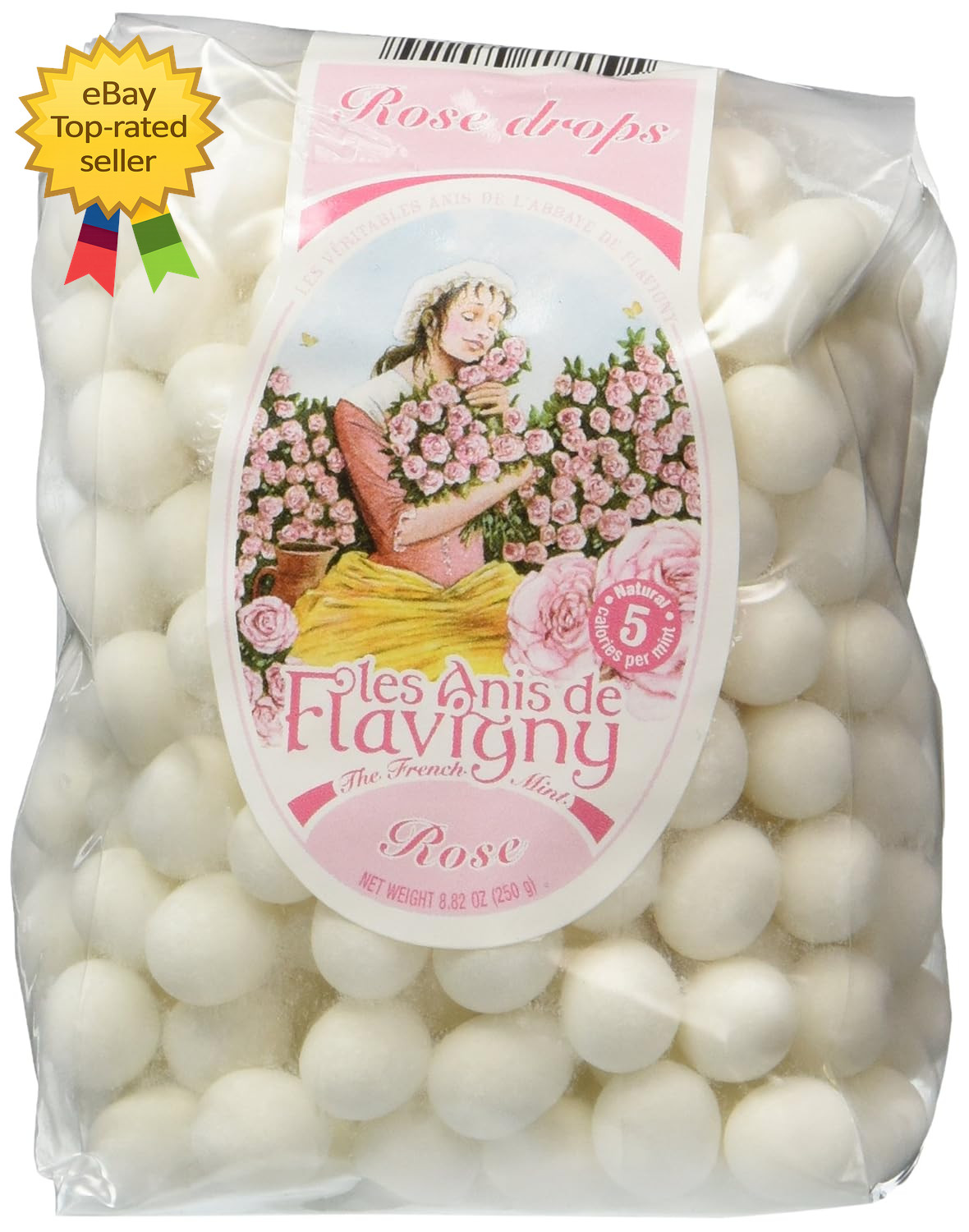 Rose Flower Abbaye De Flavigny Anise Drops All Natural Bulk 8.82 Oz Bag