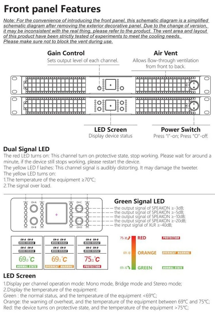 Admark AD30 Class-D Rack Power Class-D Amplifier 2-Channel 7500 Watts @ 2-Ohm